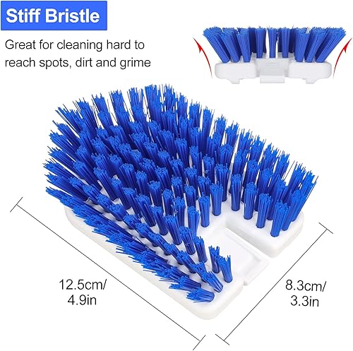 Miniatura 3 de Lalafancy Cepillo de limpieza para cabezal de bañera y azulejos, cepillo de cerdas rígidas, repuesto para baño, bañera, ducha, limpieza, ajuste