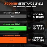 Resistance Bands Set, Stretch Bands for Working Out, Elastic Bands for Home Exercise, Gym, Physical Therapy Bands for Stretch, Yoga, Pilates, Rehab, Strength Training