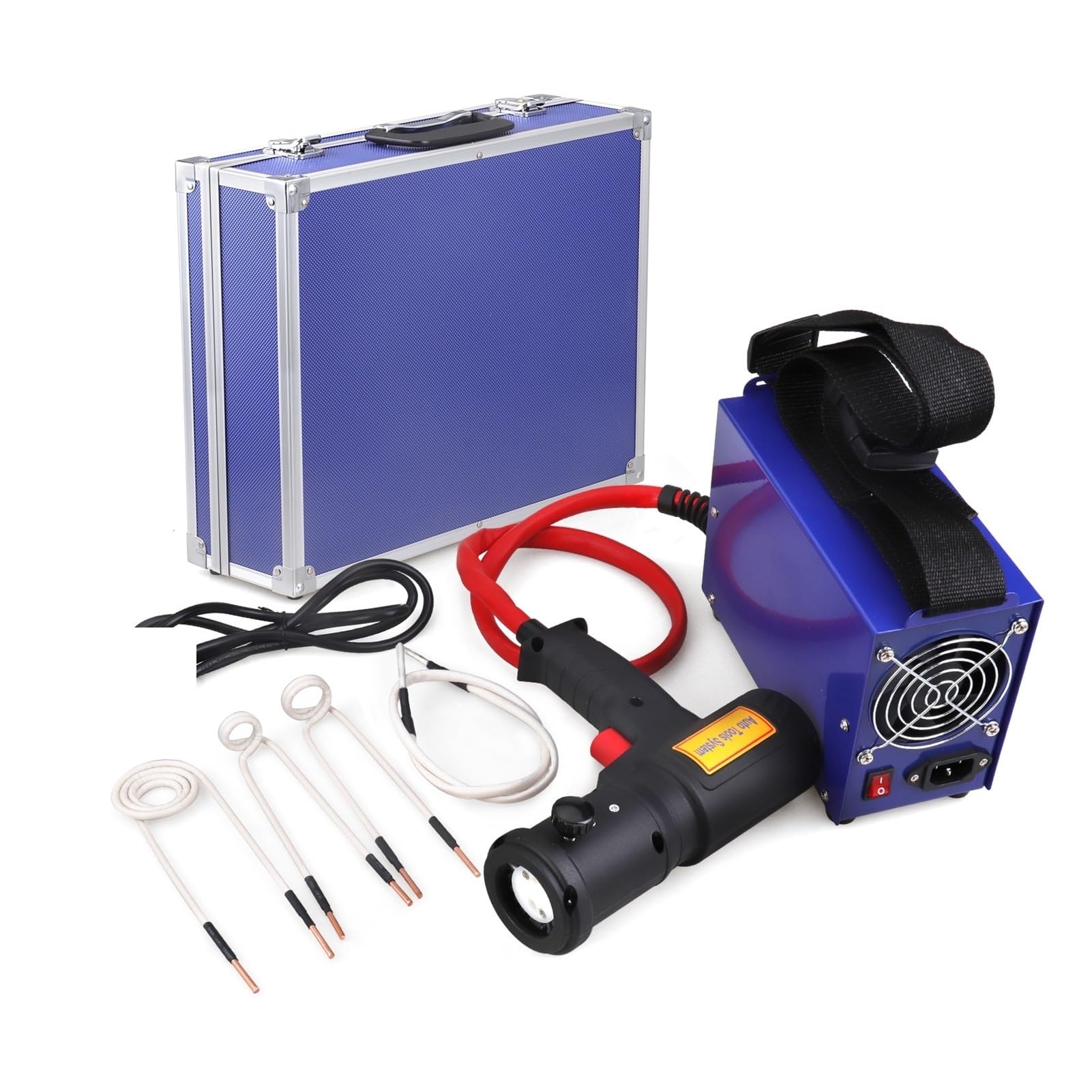 Xzxxzsz One Color Induction Heater, 1500W Induction Heater Magnetic Forge Tools Melting Furnace 4Pcs Coil Smelting Metallic Heating