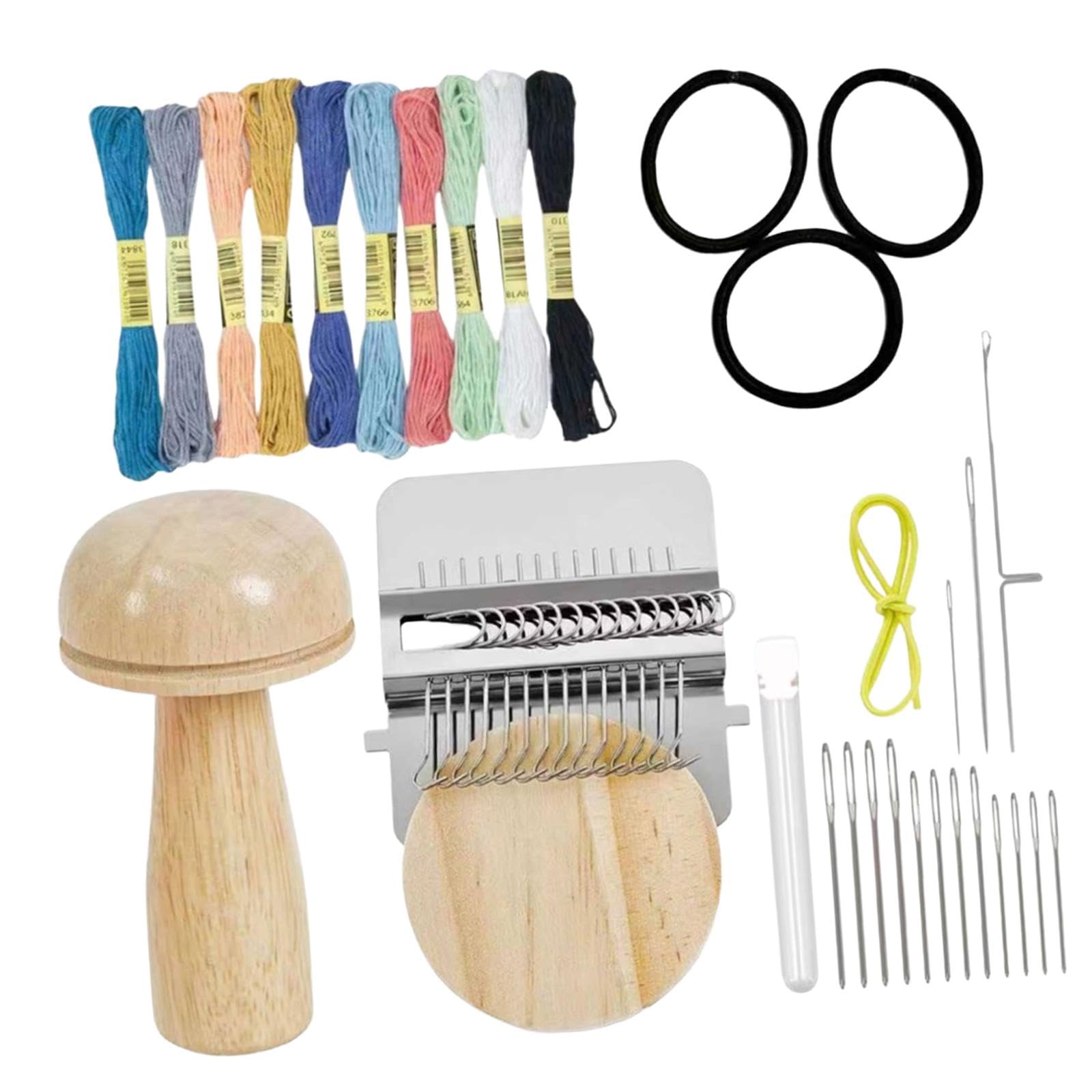 Mushroom Patches Threads Tool Mini Darning Loom for Clothes Scarves Trousers|Crafts|Sewing|Other Sewing-image-16