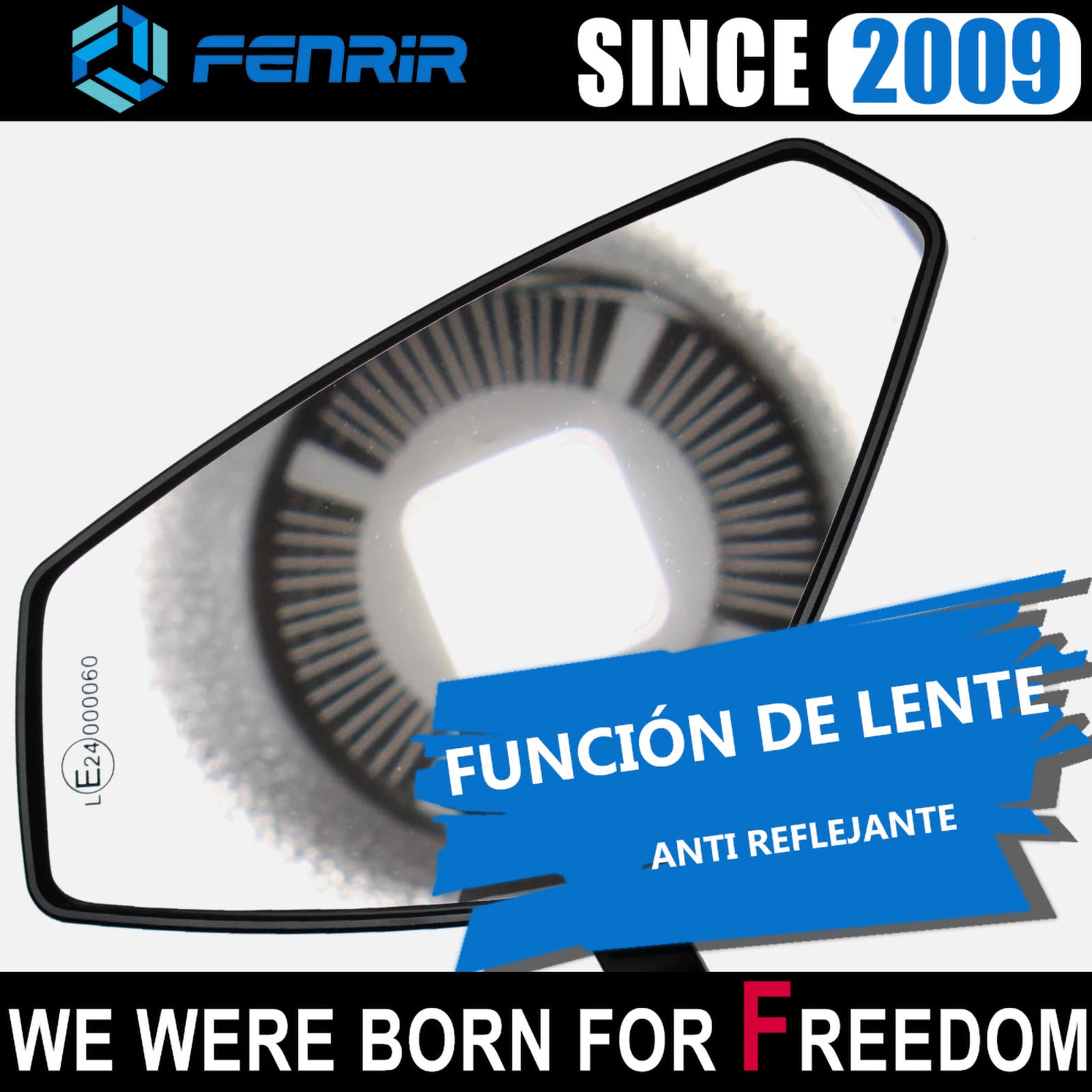 FENRIR Espejos Retrovisores Moto Manillar Retrovisor Homologados Negro CNC Aleación de aluminio Anti reflejante para Cafe Racer Naked Bike Sport Retro Scrambler Scooters deportivas Motocicletas