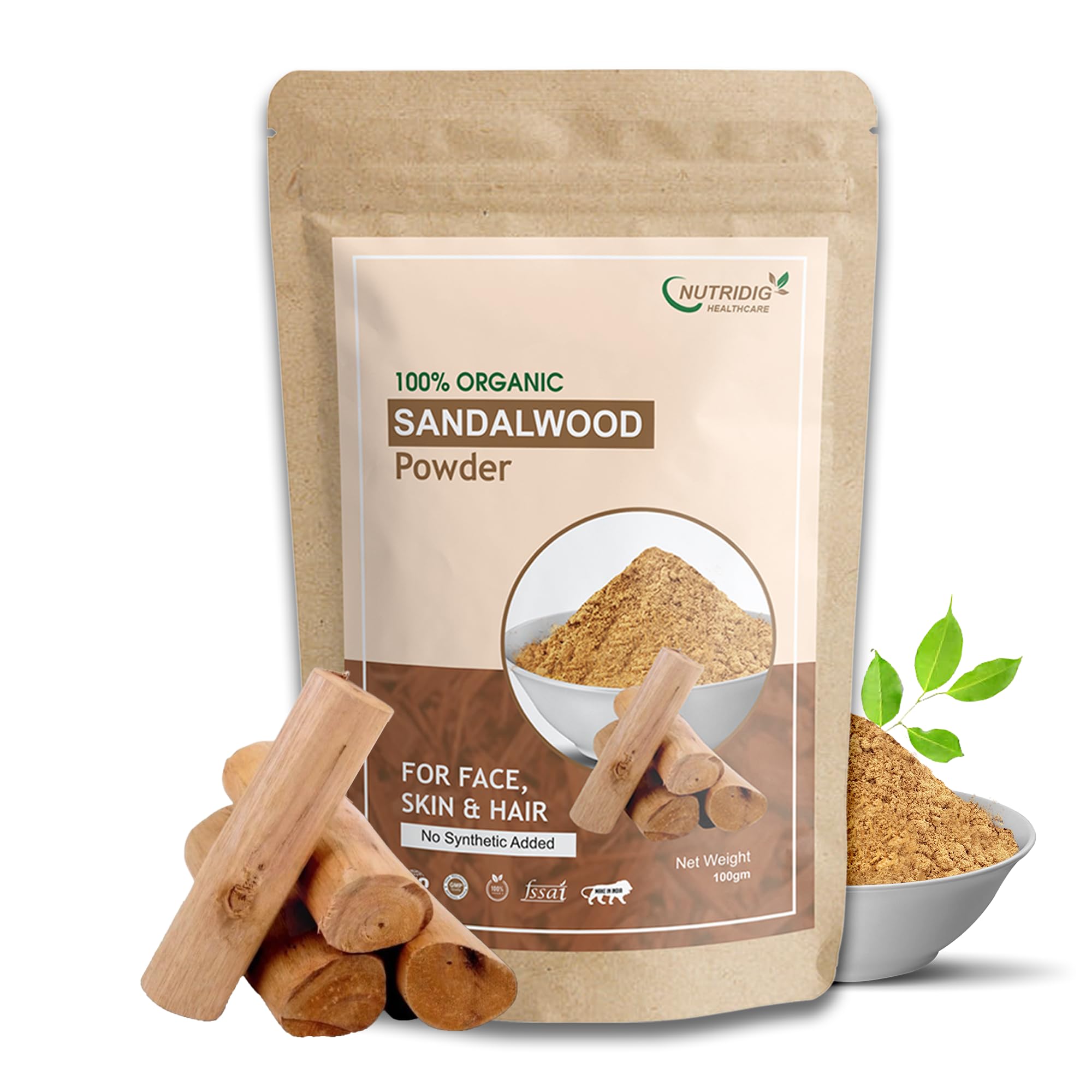 NutriDig 100% Pure and Organic Rose Petals Powder for Skin Care,Face Pack for Fairness and Even Skin Texture - (100gm) (1)