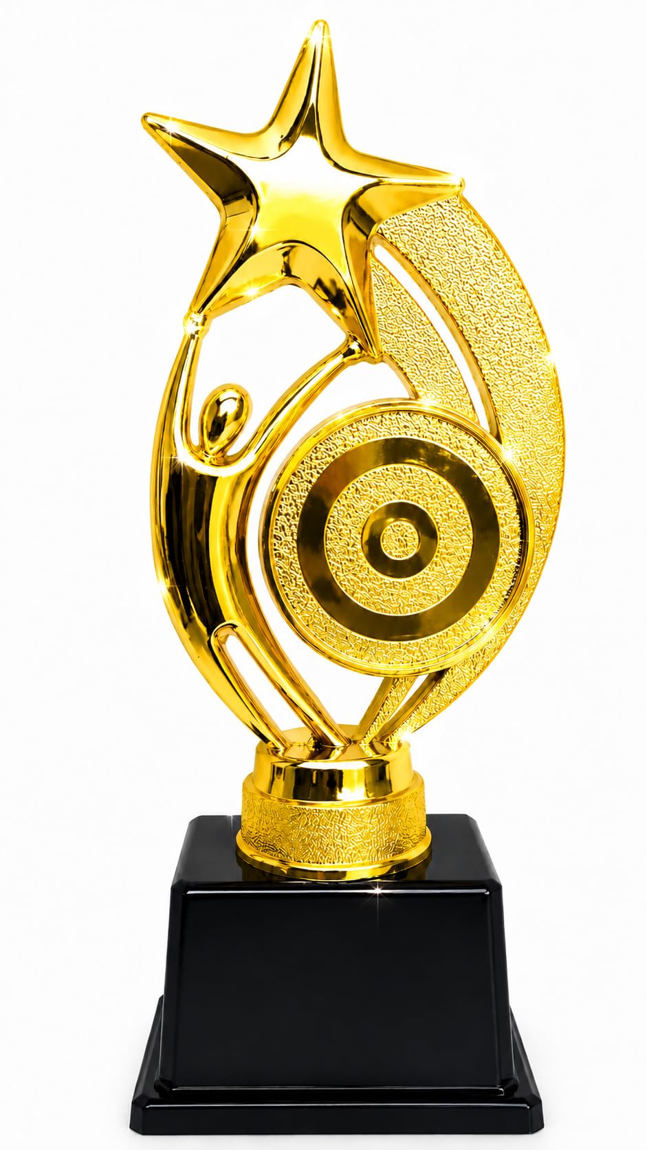 OG Premium Victory Star Trophy, Black Base, Award Trophy for Recognition, Decorative Display Piece, Logo Printing & Customisation Available (6.25 inches) | Black Base, Customisable Plaque-picture-24