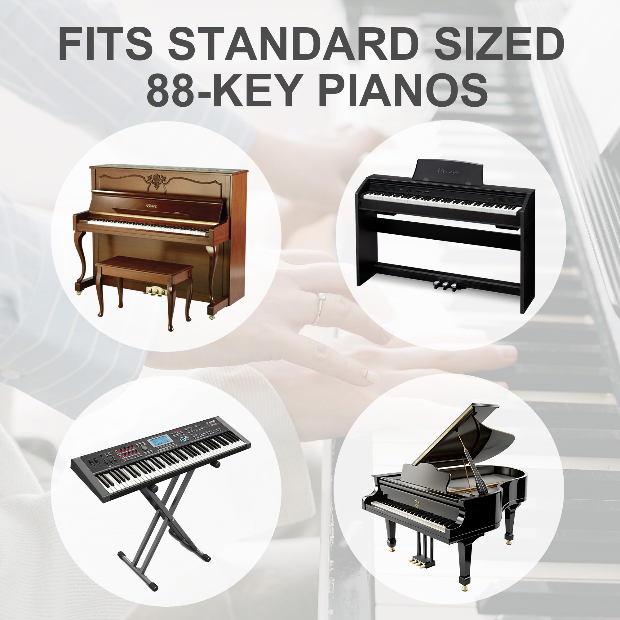 Adesivi Per Tasti Del Pianoforte Con Note Musicali, 4 Pezzi Per 88/61 Tasti, Rimovibili E Facili Da Applicare, Perfetti Per Chi Inizia A Suonare