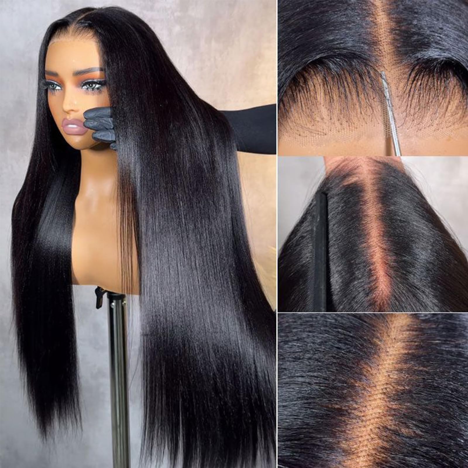 13x6 Full Frontal Lace Wig Human Hair 20 Inch Straight Brazilian Virgin 20 Inch Blonde Deep Wave Lace Front Wig Human Hair 13x6  main image 2