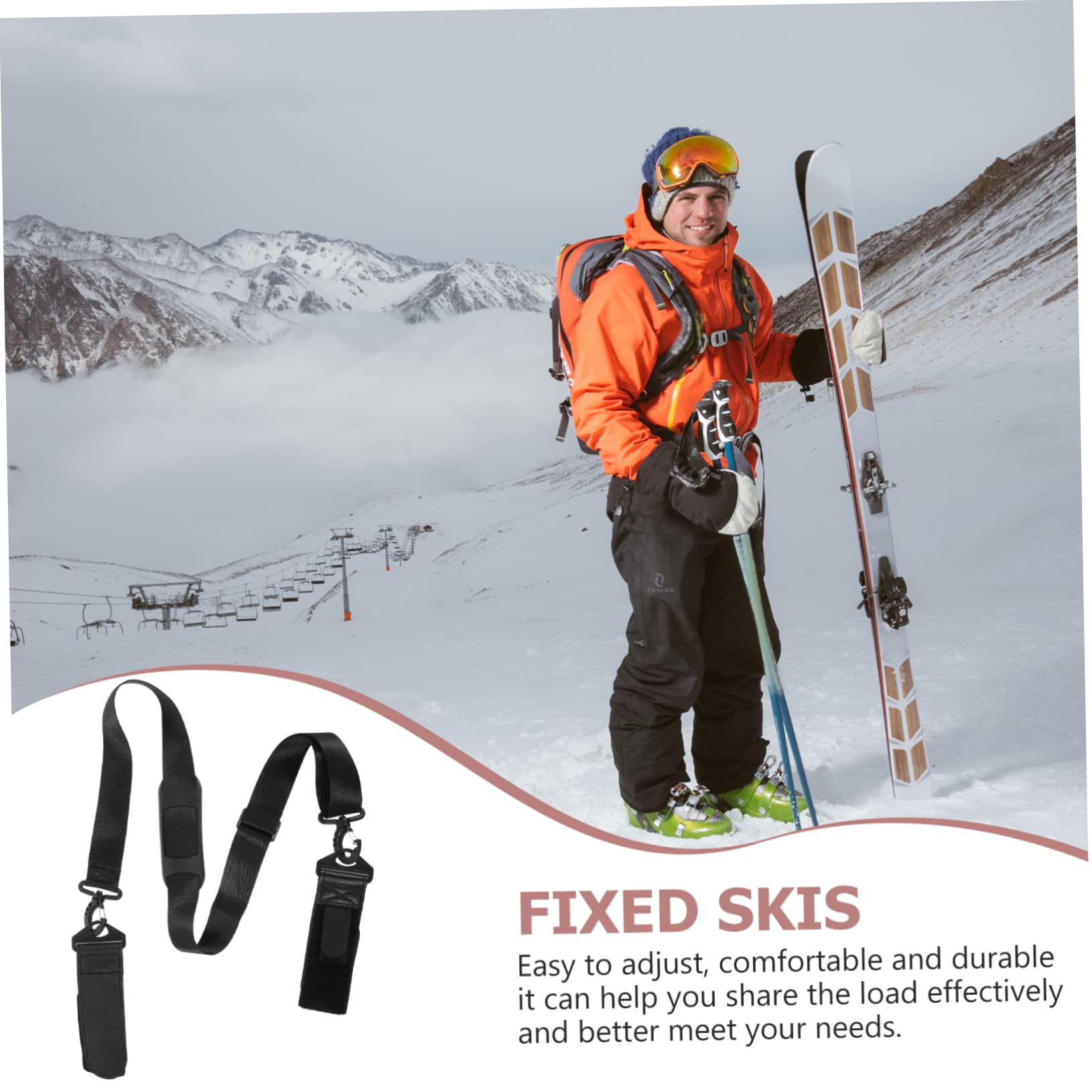 Yardwe 3st Snowboard-Schultergurt Stangen Traktion Riemen Ski Eiswalze Rollband Schlittschuhe Snowboardstiefel Herausziehen Angelrutenträger Gürtelrutenhalter Für Angelruten Leder Grey