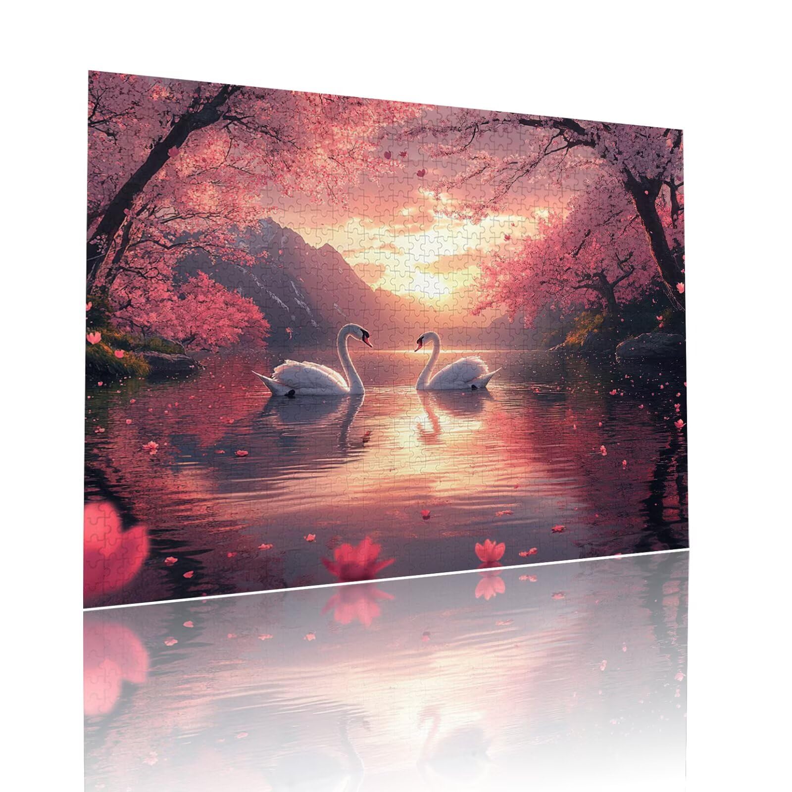 Puzzle Erwachsene 2000 Teile Schwan Tier Educa Jigsaw für Kinder ab 8 Jahren Mädchen Jungen, Erwachsene Impossible Klassische Puzzles Schwer, Anspruchsvoll Spielspaß, Als Geschenke 70x99cm t-936