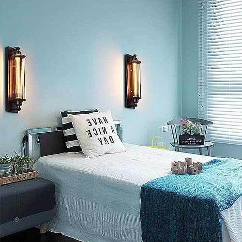 Miniatura 2 de Luces de pared industriales de metal negro vintage hierro luz de lavado geométrico retro accesorio de iluminación para almacén porche entrada