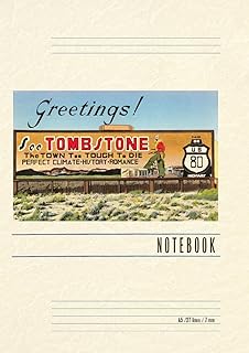 Vintage Lined Notebook Greetings, Tombstone Billboard