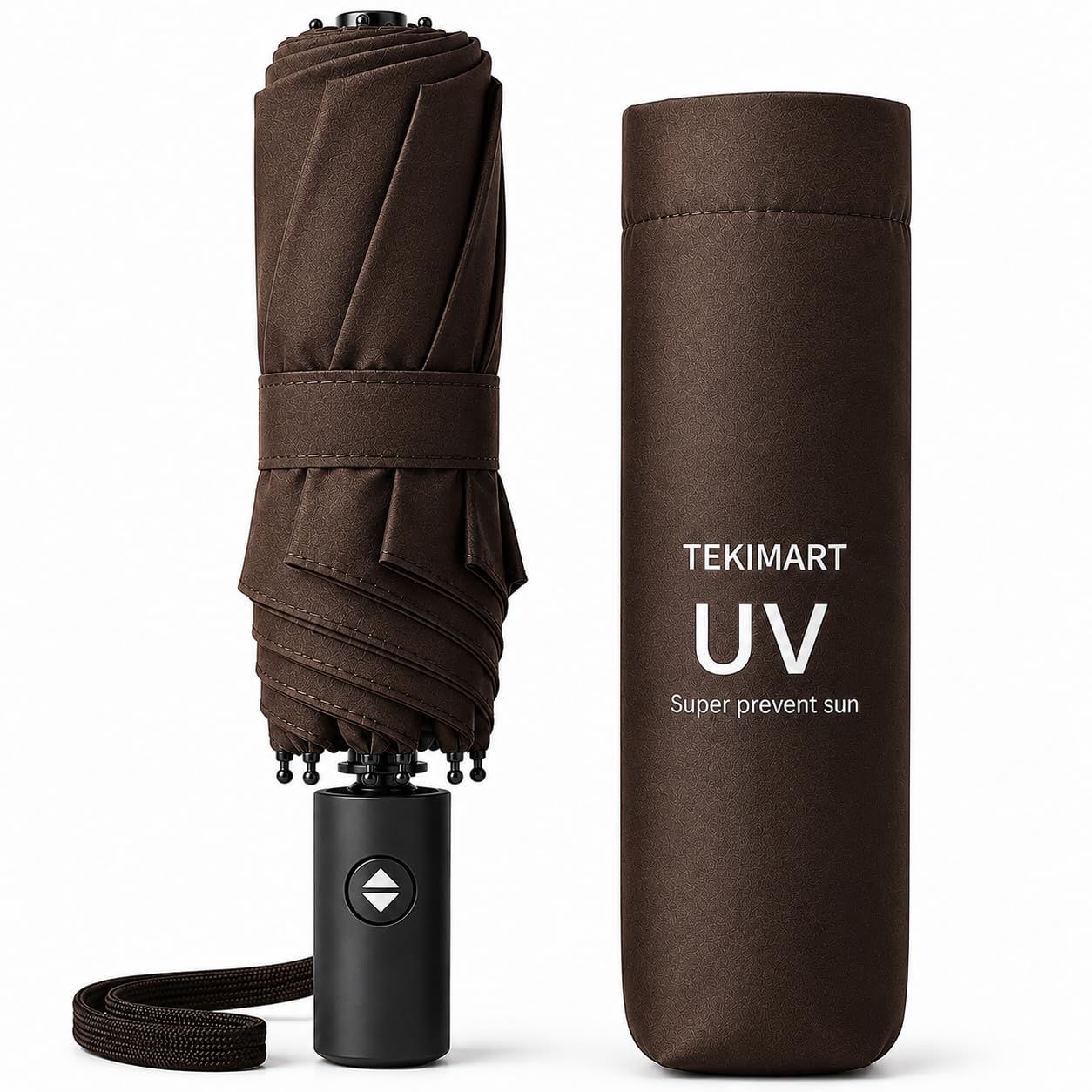 UV Protection Compact Folding Umbrella for Men & Women || Windproof, Waterproof Travel Umbrella with Storage Case || Sun & Rain Protection || Lightweight Portable Umbrella-image-46