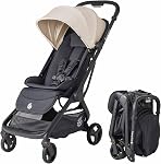 Poussette Ergobaby Metro 3 pour nouveau-nés, nourrissons et tout-petits - Poussette de voyage avec pliage d'une main, inclinaison presque à plat, guidon réglable - Noir Onyx