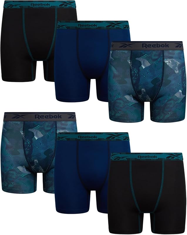 Pack de 6 calzoncillos bóxer con estampado Performance Stretch Moisture-Wicking para niño