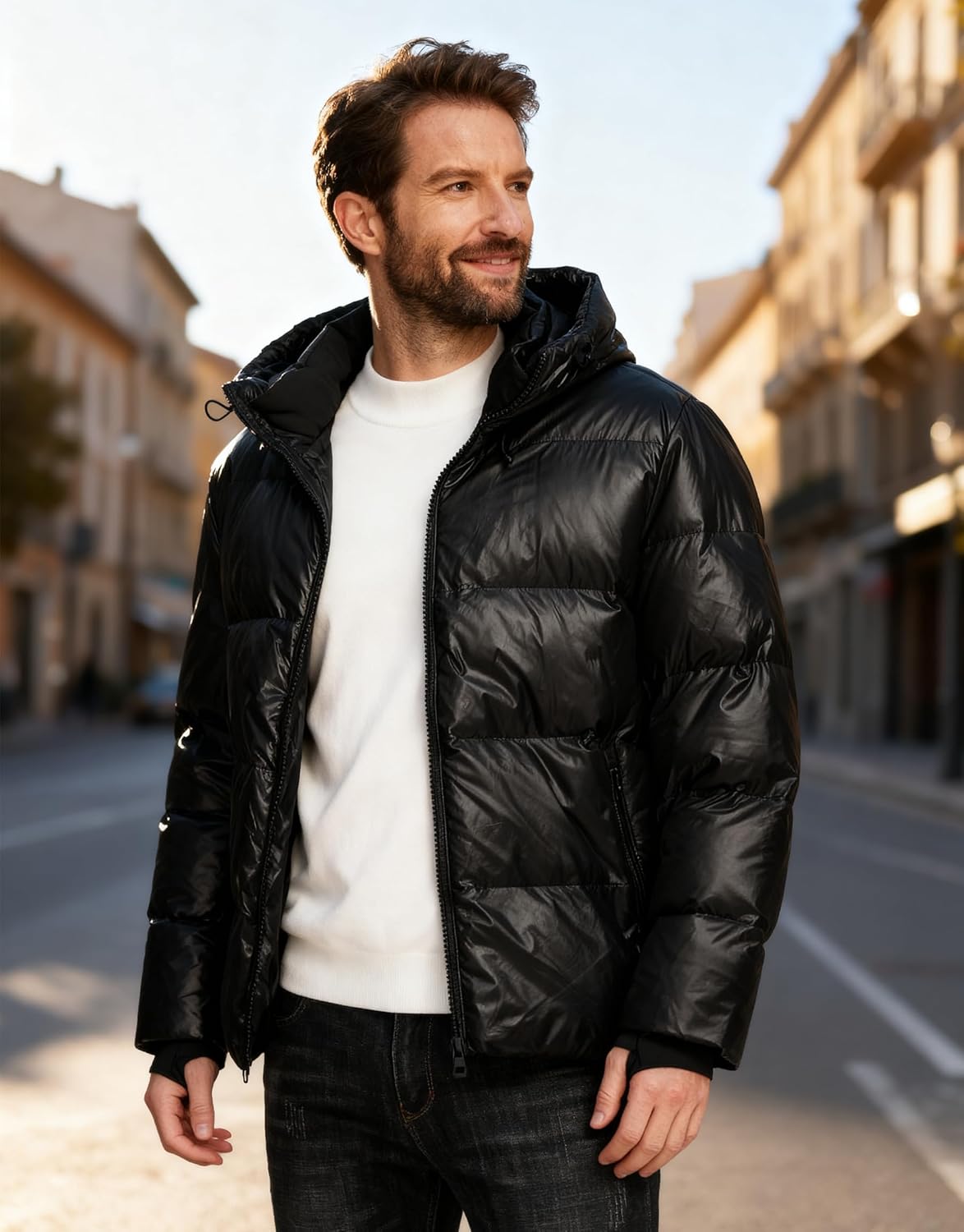 wantdo Men's Winter Coats Puffer Parka Jacket Warm Windproof Coat with Hood - Image 7