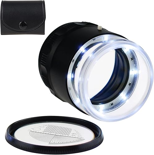 Miniatura 10 de Jewelers - Lupa iluminada a escala de lupa, lupa portátil de lectura de bolsillo con 0.984 in con lupa de ojo enfocada en LED para gemas, monedas
