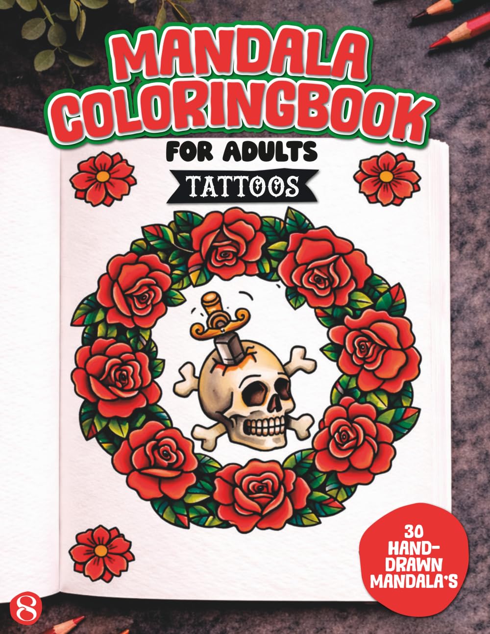 Mandala coloringbook for adults: Old school tattoos