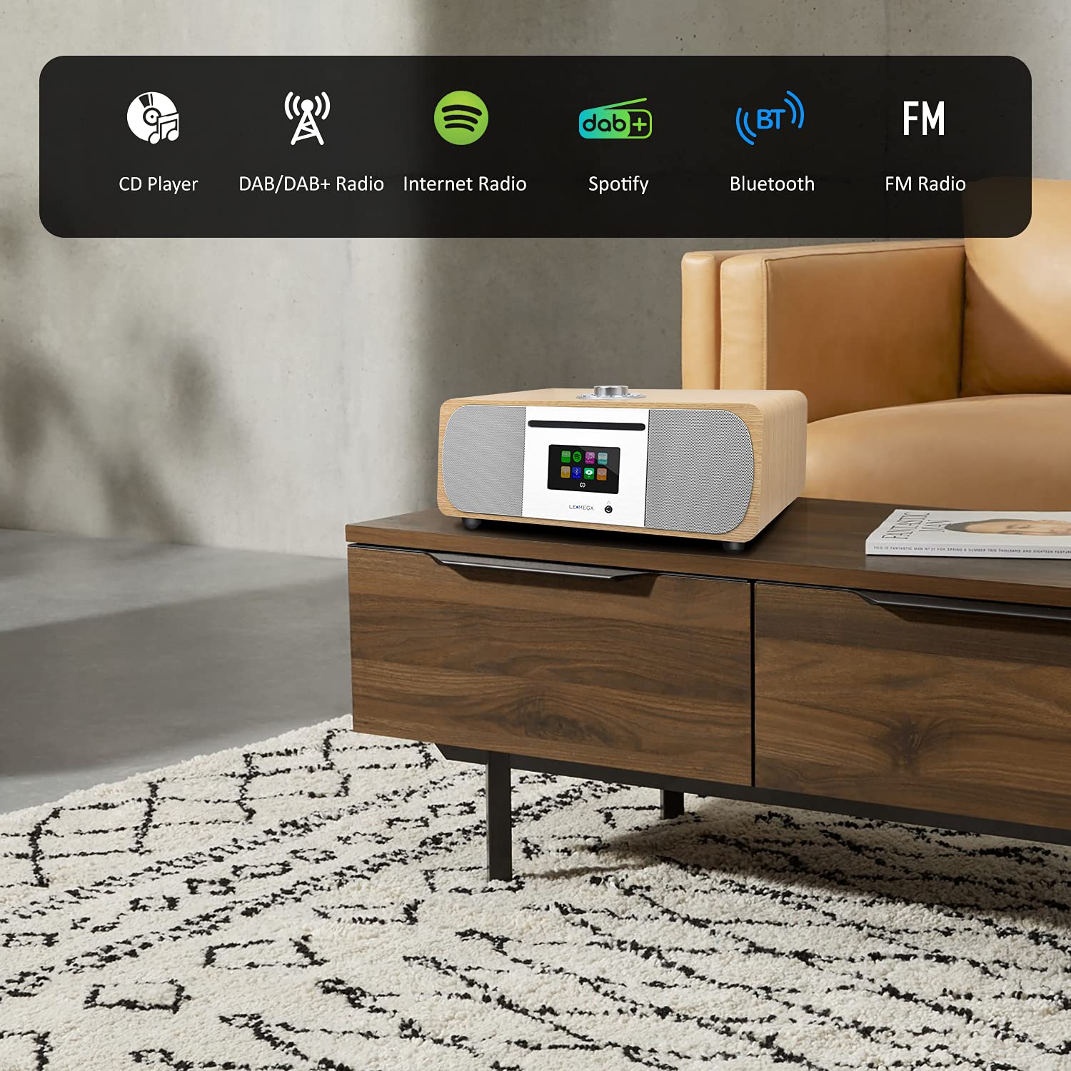 Buy LEMEGA AllInOne HiFi Compact Stereo Music System,DAB Radio CD