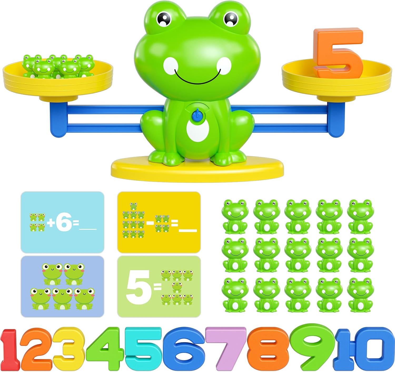 Amazon.com: Siwuoke Frog Balance Math Game for Kids, Montessori STEM ...