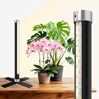 SJZX Grow Light for Indoor Plants, 40 LEDs Full Spectrum Plant Light Stand with Timer, High PPFD Grow Light, 1.2ft Vertical Standing/Hanging Indoor Plant Light for Small Plant Herbs in Home & Office