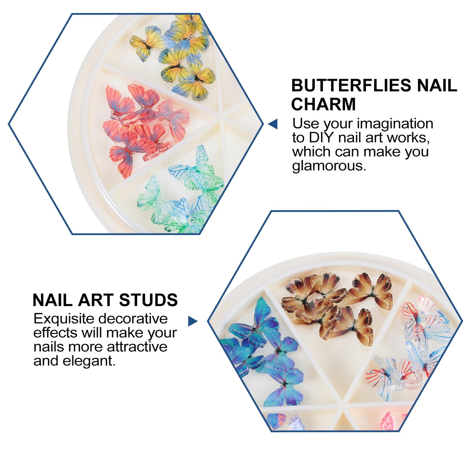 PACKOVE 2 set Unghie A 3D Decorazioni Per Unghie A 3D Decorazioni Per Manicure Te Per Nail Art Per Nail Art 3 scatole*2
