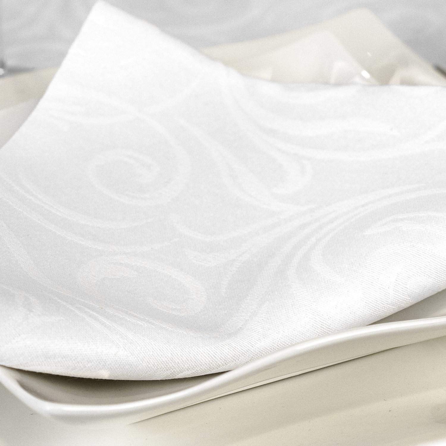 BGEUROPE Tovaglioli - Antimacchia - Bianco - Ref. Lyon - 45cm x 45cm (pack 6)