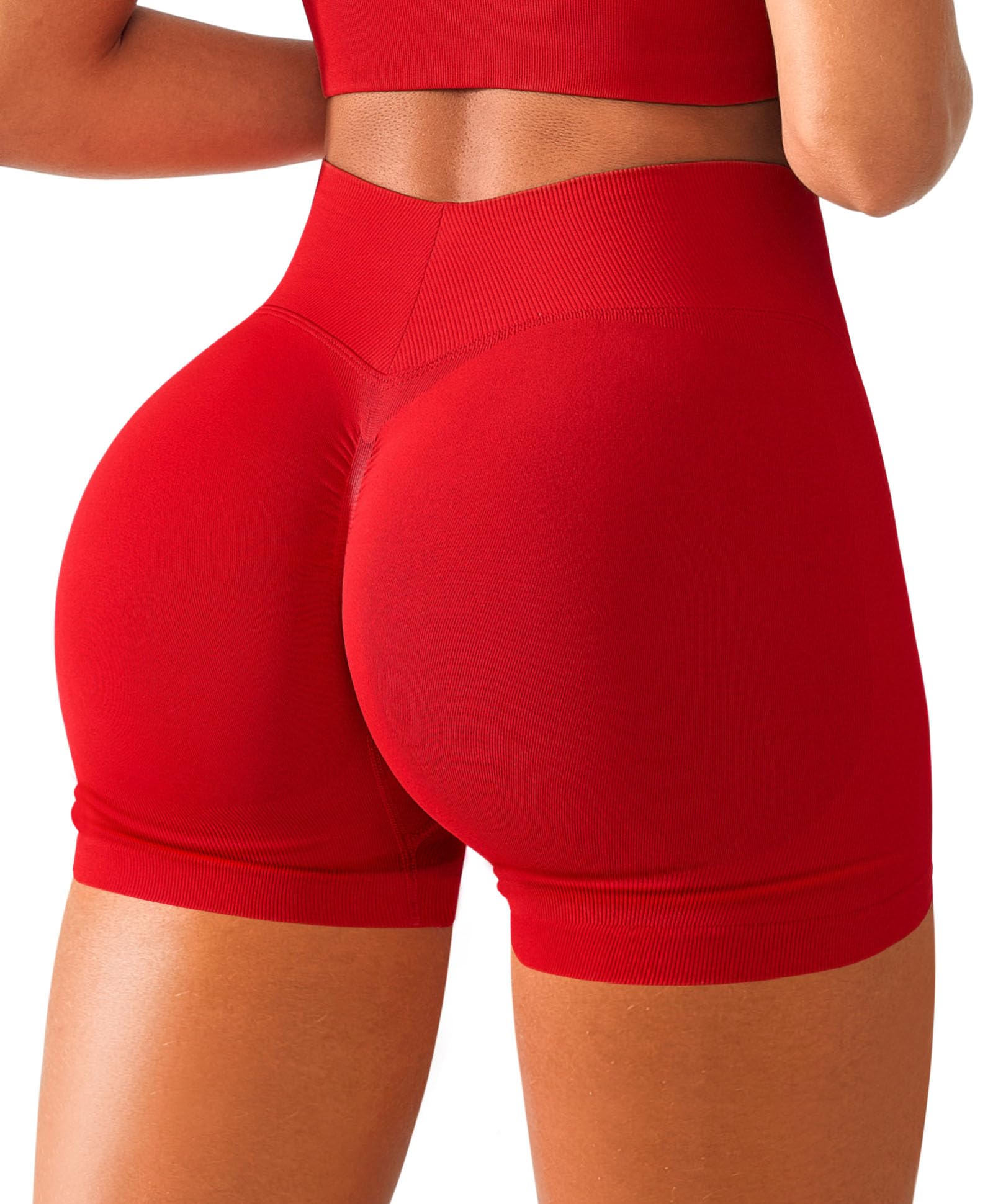 BRXL Scrunch Butt Lifting Shorts for Women V Back Seamless 5" High Waist Workout Gym Compression Spandex Impact Shorts