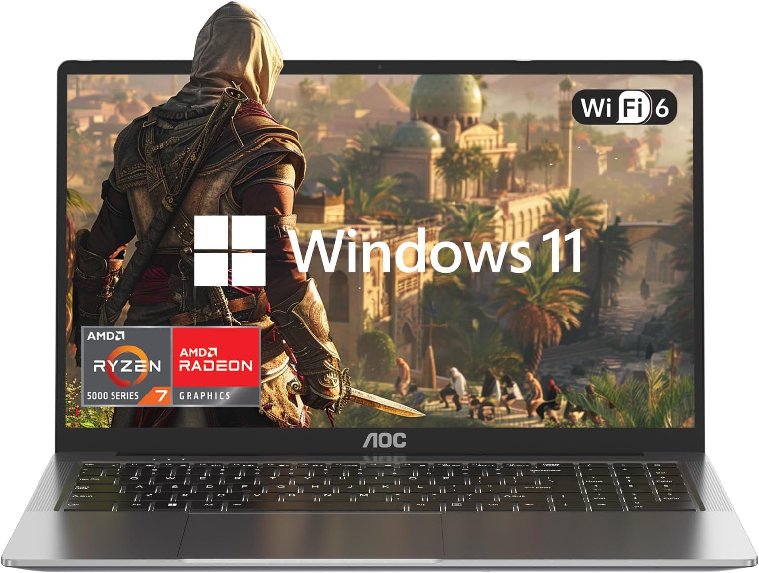 2025 Laptop with AMD Ryzen 7 5700U Processor (8C/16T, up to 4.3GHz), 16.1" FHD Display Laptop with Backlit Keyboard, 16GB RAM 512GB NVMe SSD, WiFi 6, HDMI, USB3.2, Type-C 53Wh Battery