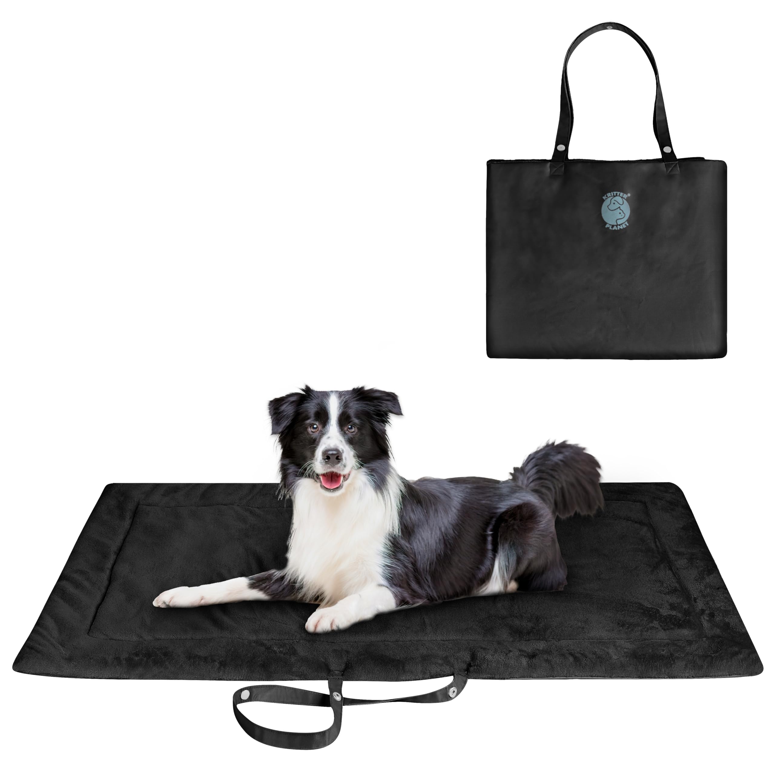 Kritter Planet wasserdichte Katze Hundematte, Faltbare Waschbare Haustier Outdoor Hundedecke für Reisen Camping Outdoor, Faltbare Haustiermatte mit Griffen, Kleine Mittlere Hundebettdecke 127 x 70CM
