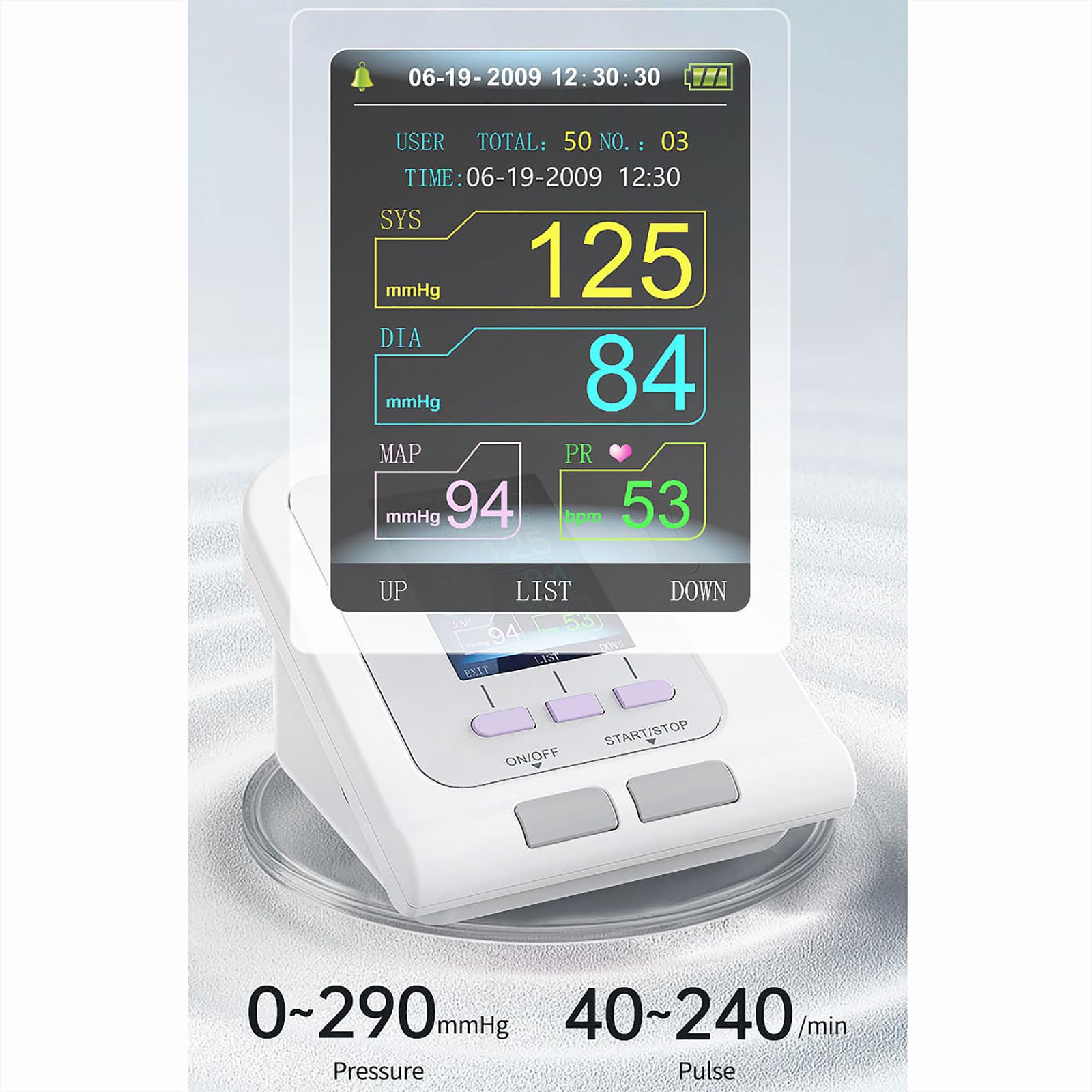 Monitor digital de presión arterial veterinaria, monitor de presión arterial totalmente automático en la parte superior del brazo con 3 modos y puños, 100 juegos de memoria para perros/gatos/mascotas