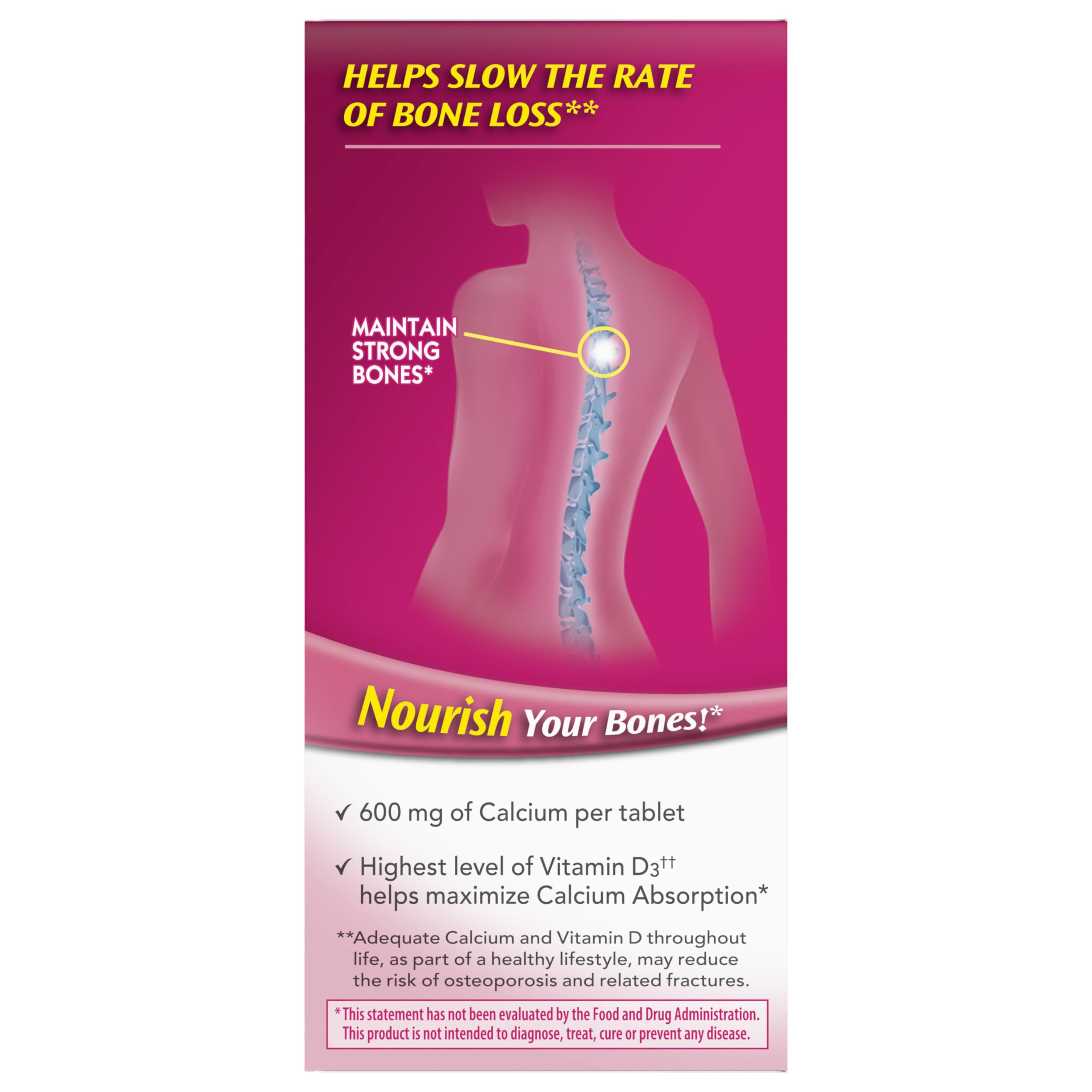 Caltrate 600 Plus D3 Vitamin D and Calcium Supplement Tablets, 60 Count — Amazon image 10