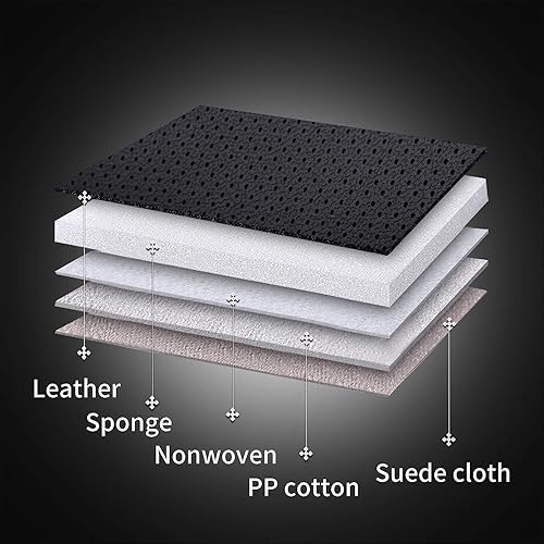 Vista 148 de Coverado Juego completo de fundas para asiento delantero y trasero para automóvil, cuero, impermeables, acojinadas, protectoras, ajuste universal