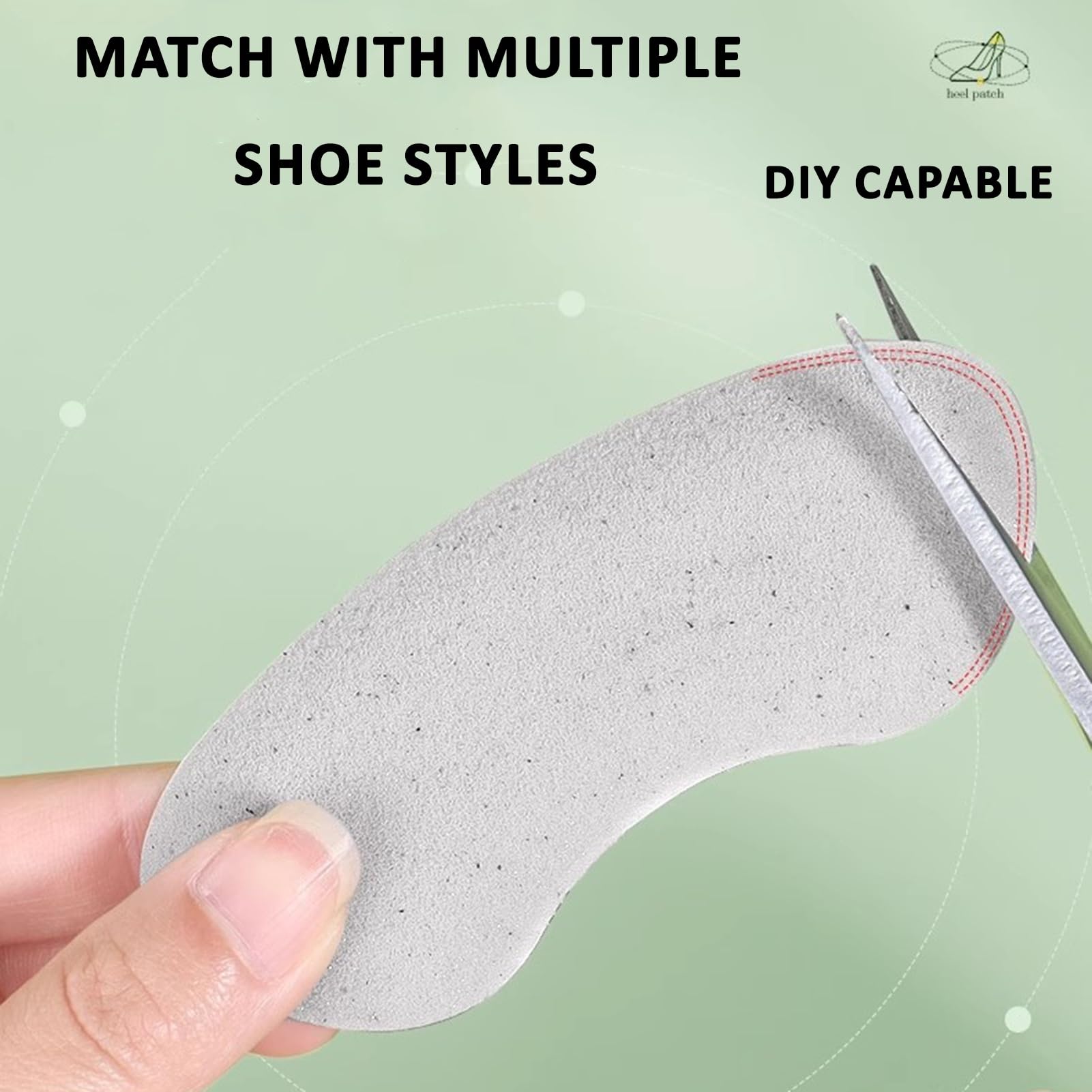 Cuscinetti Per Scarpe Inserti per cuscini di rivestimento per tallone per scarpe larghe, vestibilità e comfort migliorati, prevengono lo sfregamento del tallone, vesciche, dolore ai piedi,Nero (Color