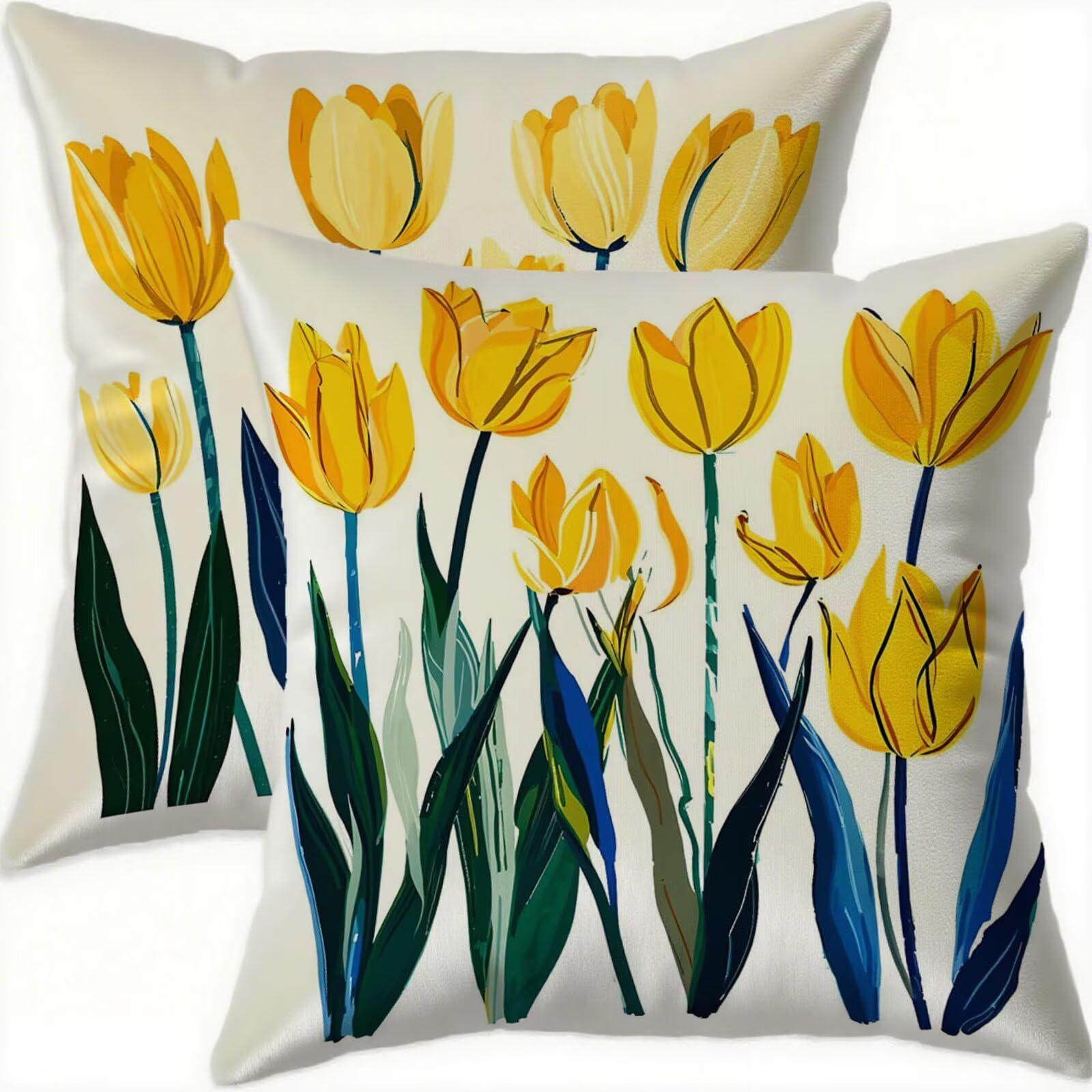 Housse coussin décoratif fleur jaune en velours pour transformer votre salon en un havre douillet