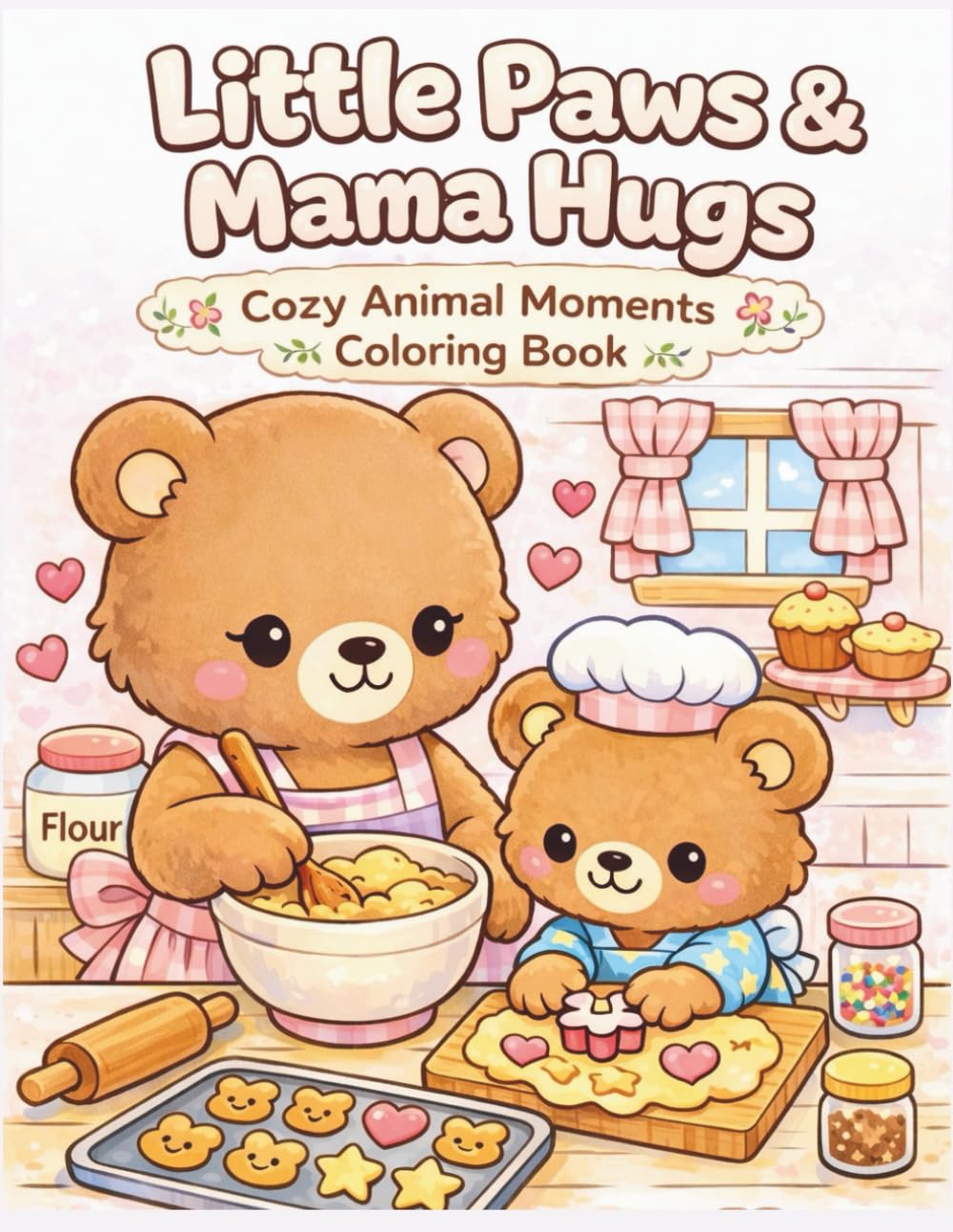 Little Paws & Mama Hugs: Cozy Animal Moments Coloring Book