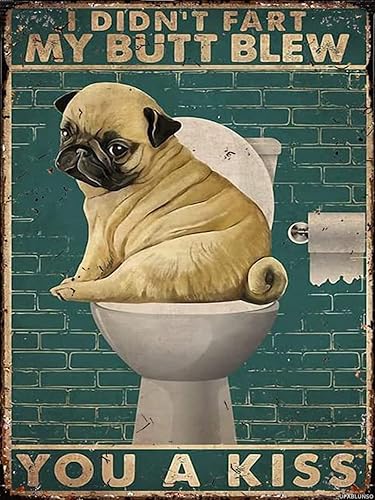 UPABLUNSO Kits de pintura de diamantes de carlino gordo lindo, vintage, arte de tiempo relajante, puntos de punto de cruz, divertidos kits de