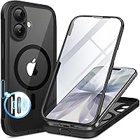 Vista 50 de BERFY Funda para iPhone Air, compatible con MagSafe, protector de pantalla de privacidad integrado y protección de cámara, cuerpo completo