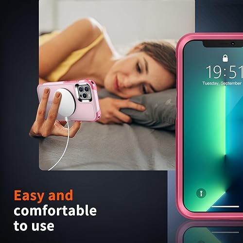 Miniatura 7 de SUPFINE Funda magnética para iPhone 13 Pro (compatible con MagSafe) (protección contra caídas de grado militar de 10 pies), 2X (protector de