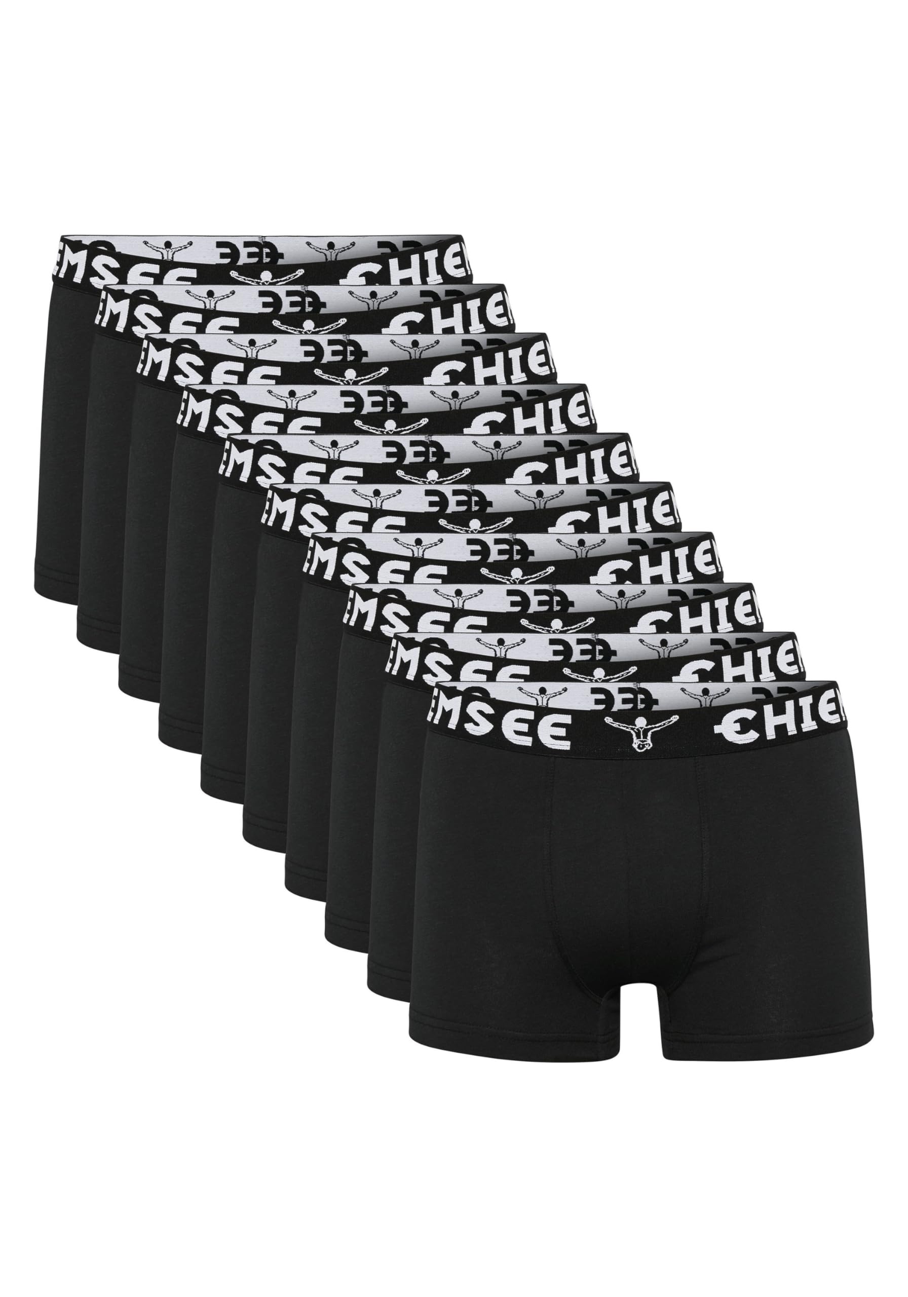 Chiemsee Boxershorts Herren I 10er Set Kurze Herren Unterhosen mit elastischem Waistband Style I Regular fit Boxershorts Men aus atmungsaktiver Baumwolle I 2 Farben, Größe S-4XL