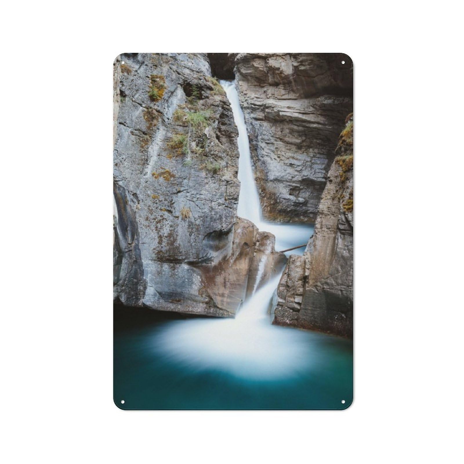Junmoney Jonston Canyon Falls Banff Metal Sign 30X20cm With For Workshop Wall, Rustic Decor, For Collectors Decorating Workshops And Hobby Rooms