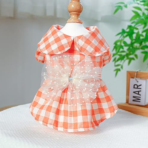 Miniatura 4 de Vestido elegante con lazo para perro, ropa de verano para mascotas para perros pequeños, cachorros, lindo vestido de princesa para vacaciones,