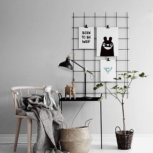 Miniatura 2 de Yash Panel de rejilla de alambre de metal, organizador de exhibición, postal, exhibición de obras de arte de pared para el hogar, oficina, sala de