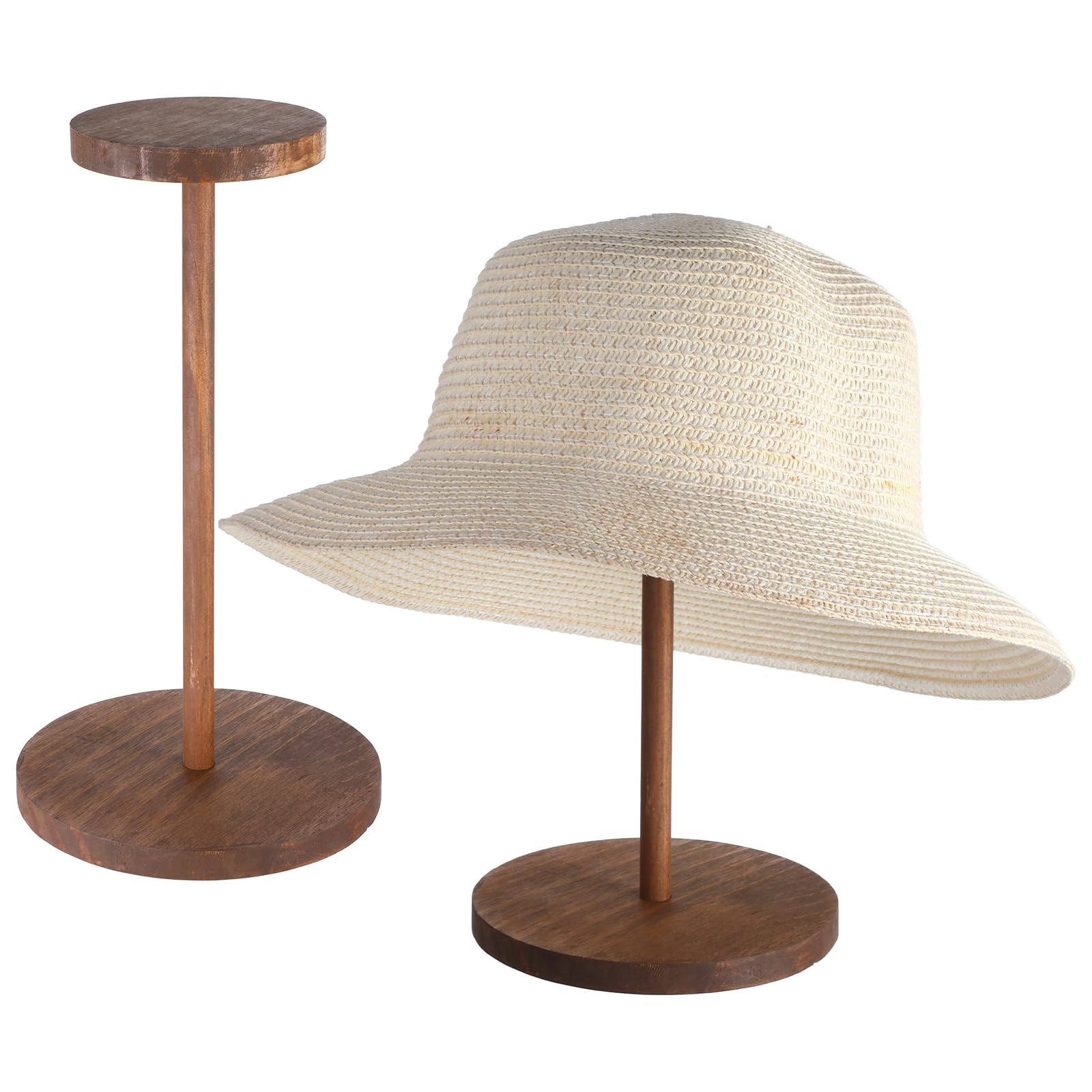 Porte casque bois rustique MAQUITA lot de 2 pour éviter les déformations