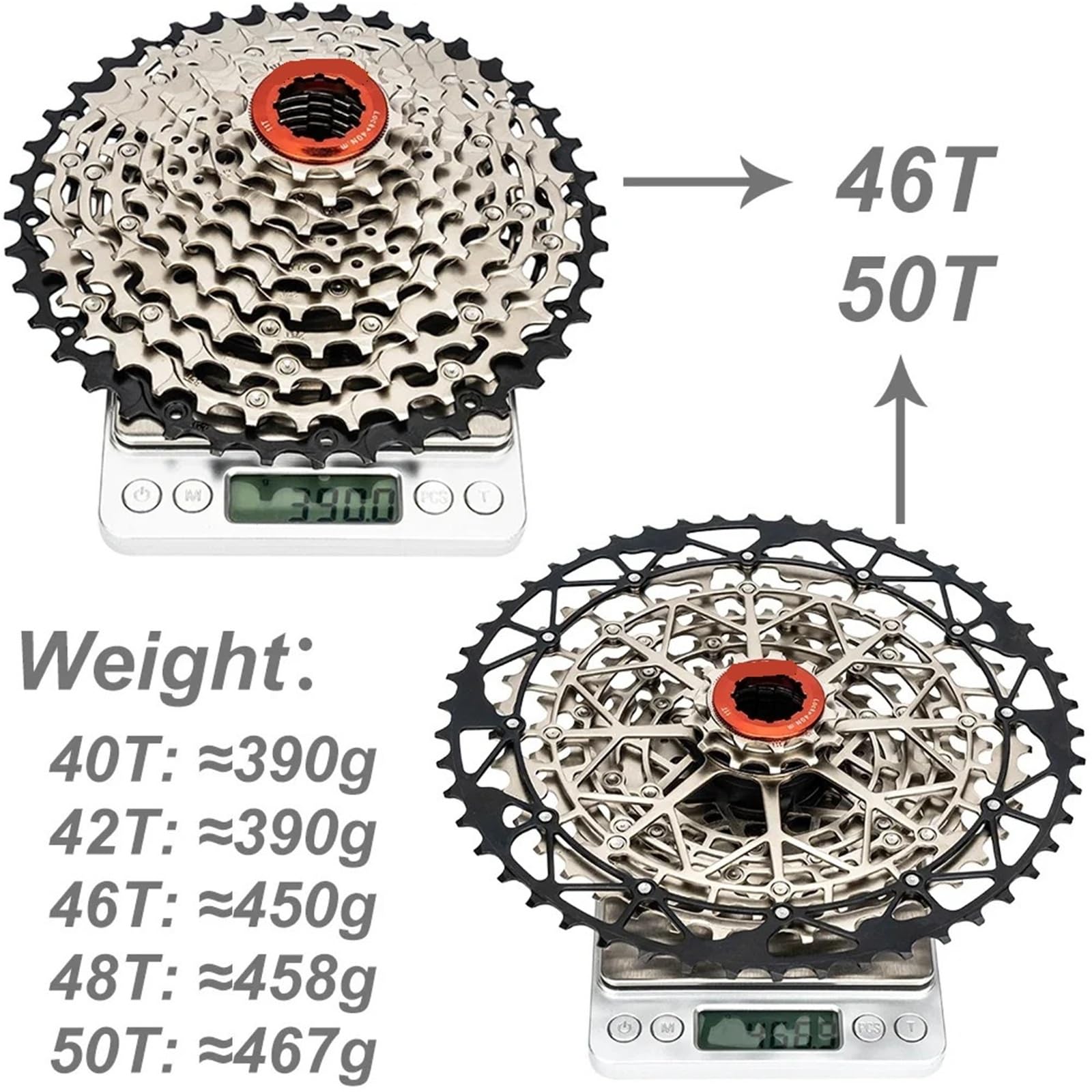 Genérico Compatible con Casete MTB ZTTO De 10 Velocidades 11-50T | Se adapta a cuerpos de rueda libre HG; El amplio rango de 11-50T admite subidas empinadas y terrenos ondulados.