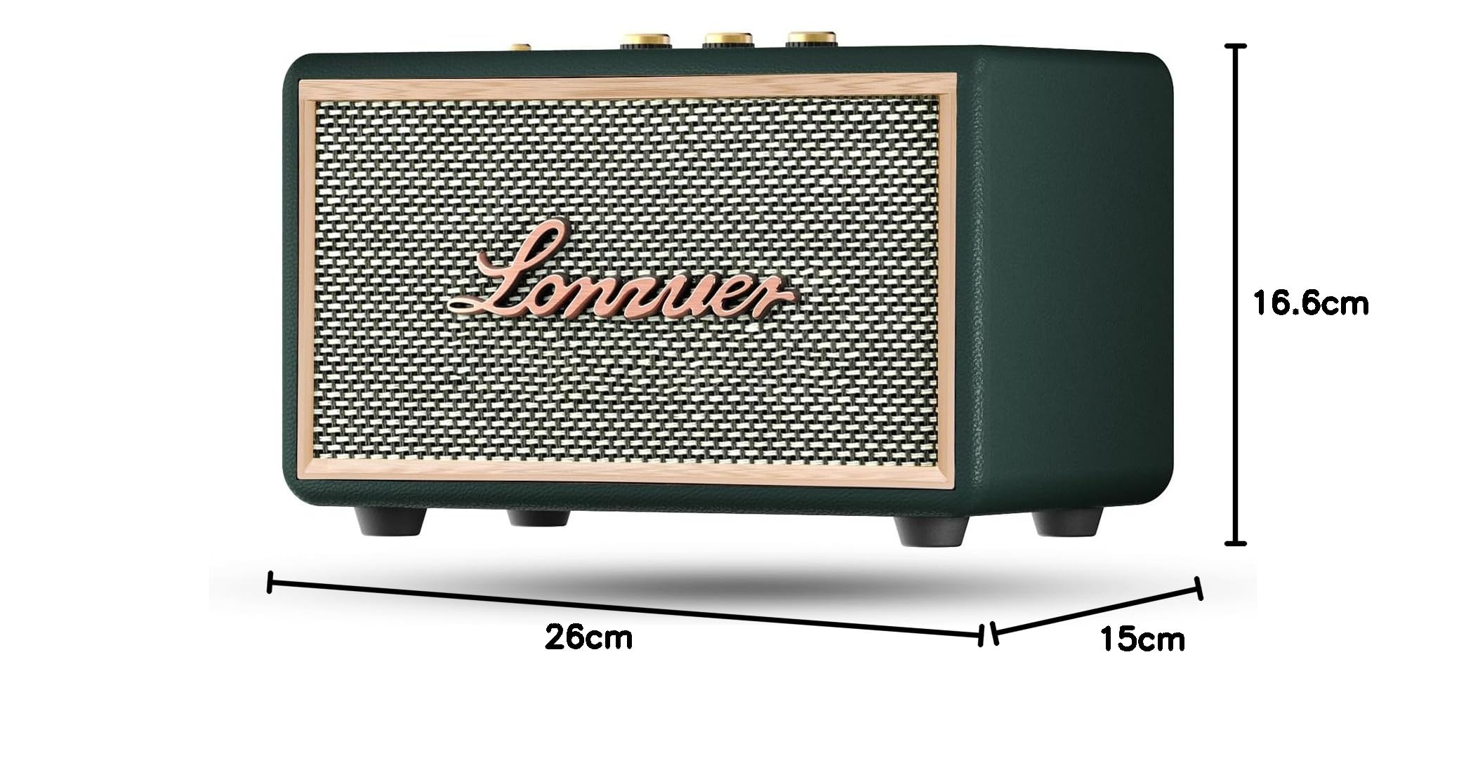 Cassa Bluetooth Retro In Legno Portatile Batteria da 10000 mAh 80W Senza Fili Basso Subwoofer Altoparlante Bluetooth TWS con ingresso AUX, slot per scheda SD, porta USB per feste all'aperto (verde)