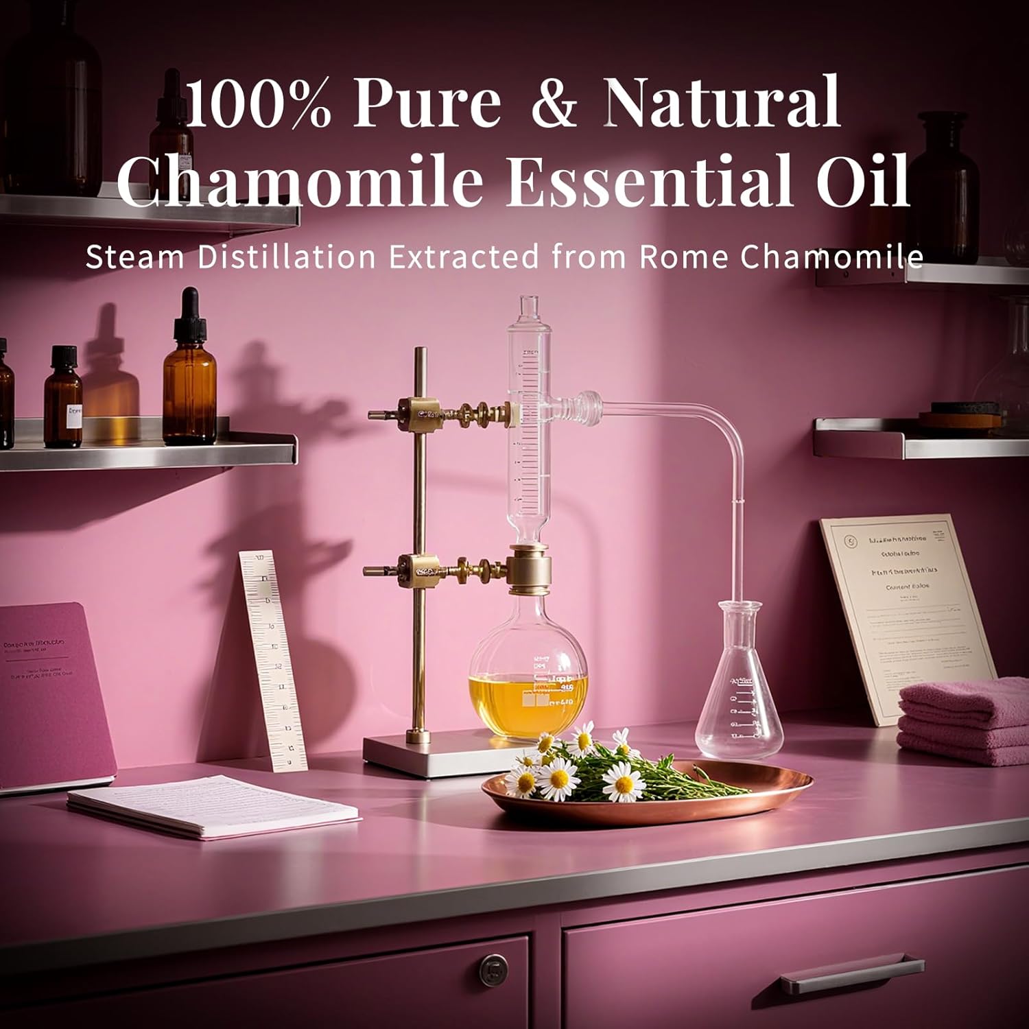 SU JUABA Chamomile Essential Oil 4 Oz, 100% Pure Natural for Relaxation, Skin Care, Massage, Sleep & Aromatherapy - 118ML - Image 5