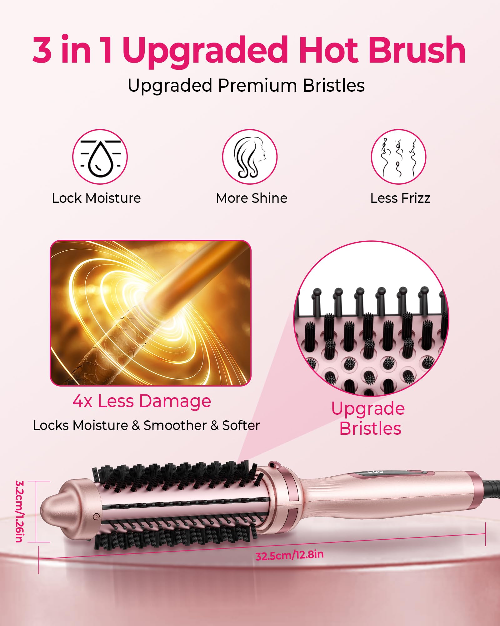 UKLISS Szczotka termiczna 32 mm Thermal Brush szczotka do włosów [160-200℃]