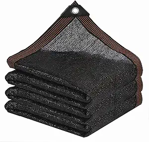Shade Cloth Garden Shade Mesh Netting with Grommets Outdoor Sun Shade Cover for Pergola Patio Plants Greenhouse Chicken Coop Black 90% Shading Rate(6X8FT)