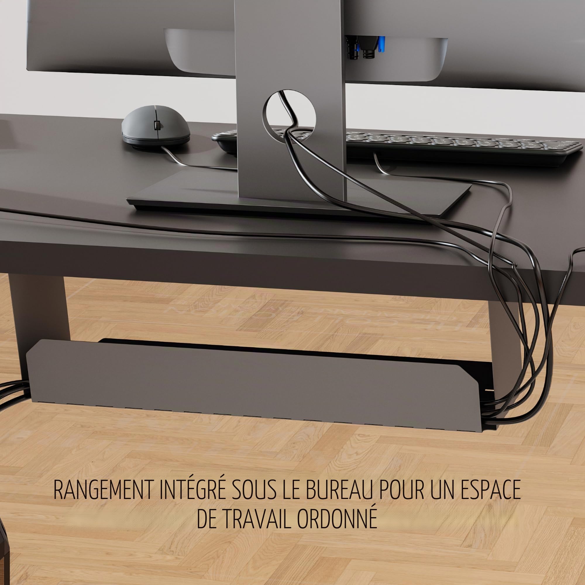 FLEXISPOT Bureau Assis Debout 160x60cm Bureau Réglable en Hauteur Électrique, Panneau de Contrôle à Fonctions Mémoires, Bureau à Télétravail(Cadre Noir+Plateau Noir)