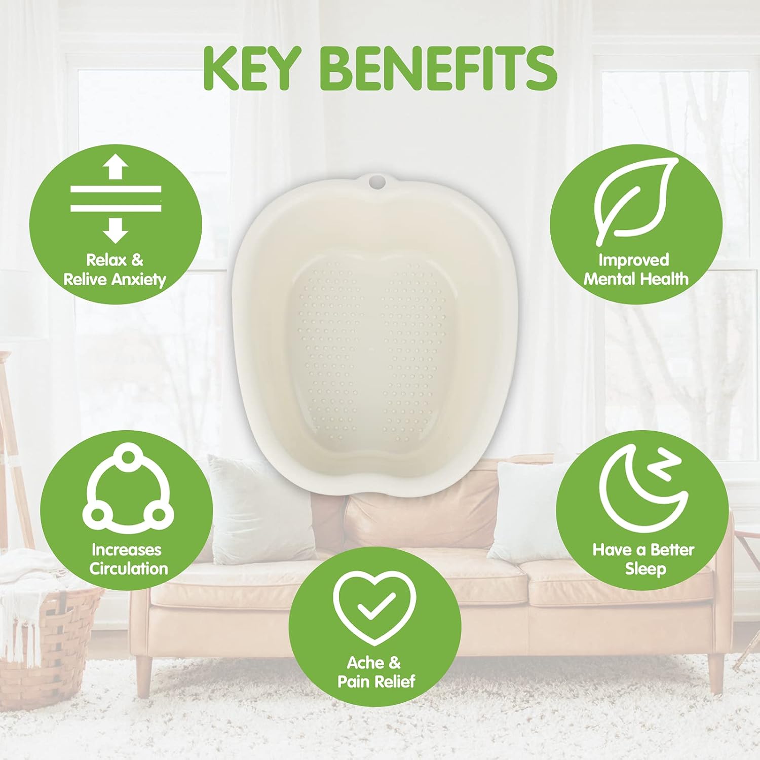 Foot Soaking Bath Basin Large Foot Spa Bowl Foot Bath Spa Massage Tub Massage for Soaking Foot,Toe Nails - Image 3