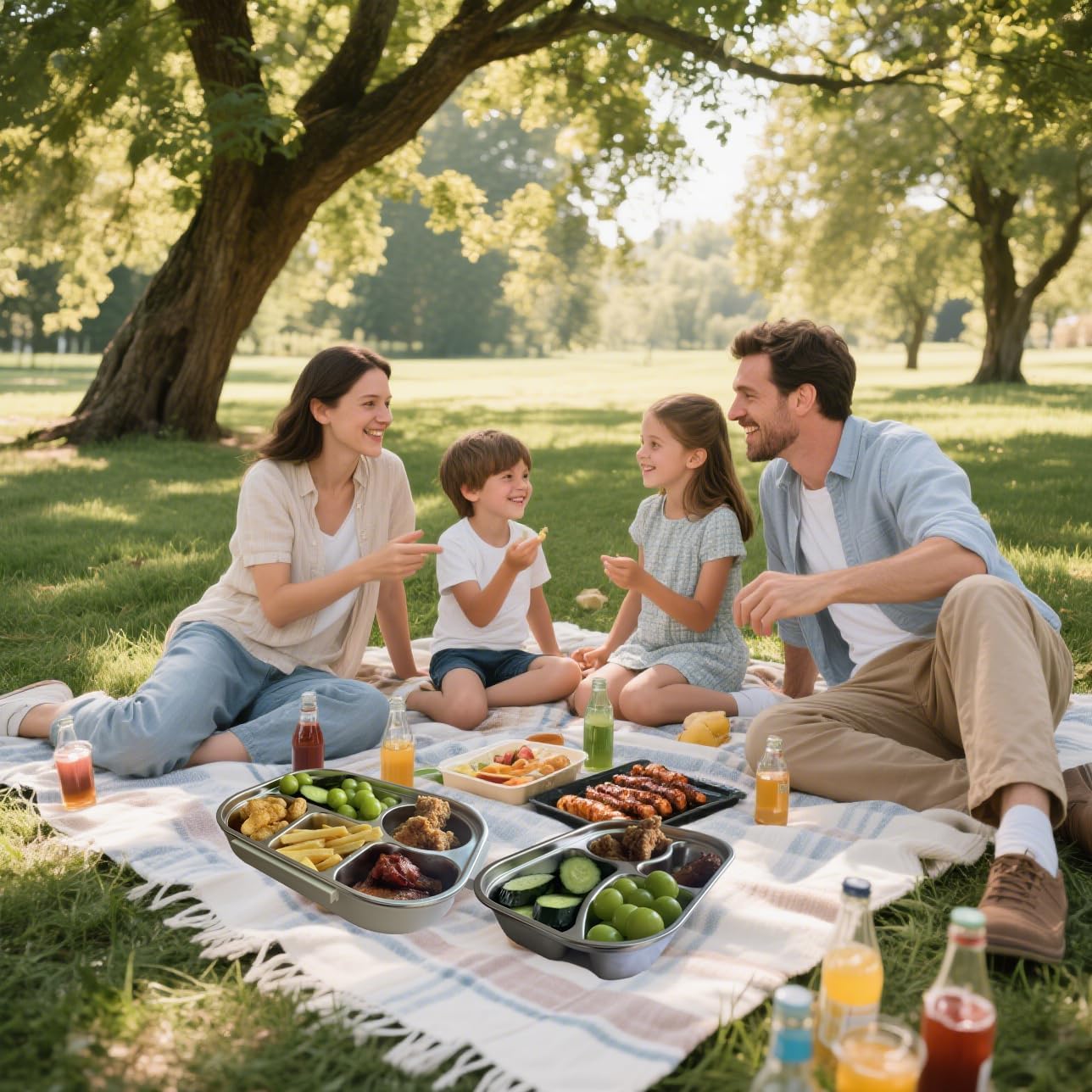 Stainless Steel Bento Box for Adults,Leakproof and BPA-Free, Stainless Steel Lunch Box with 4 Compartments,1 Small Bowl,Metal Bento Box with a Lunch Bag for Travel,Work(white)