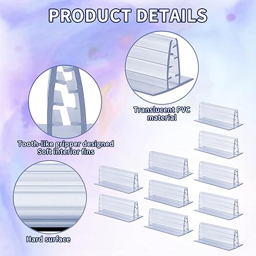 Miniatura 3 de Paquete de 10 soportes magnéticos para letreros de 3 x 1.6 x 1.2 pulgadas, clips de señalización para mostradores de tiendas minoristas, almacenes,